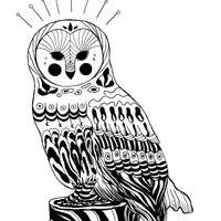 Intuition, Owl Art, Magical Art, Whimsical Art, Mystical Art, Nature Art Print