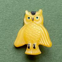 RARE Owl Pin. Vintage collectible soviet pin badge A2