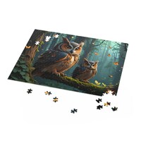 Enchanted Owls Jigsaw Puzzle (120, 252, 500-Piece) Adult Puzzles Beautiful Gift Puzzle 500 Piece