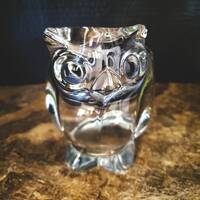 Sasaki Lead Crystal Owl Trinket Bowl from Japan