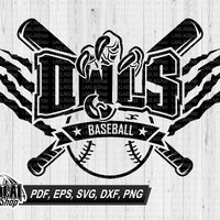 Owls baseball svg, baseball svg, Owls svg, Owls mascot svg, Owls logo svg, school spirit svg, Digita
