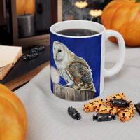 OWL MUG Owl Art Mug Owl Artwork Cup Owl Coffee Mug Barn Owl Mug Owl Lover Gift for Birder Gift Ceram