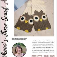 Whoooo's There? Owl Scarf CROCHET PATTERN
