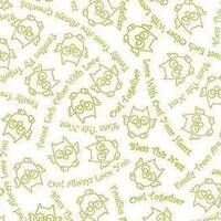 Quilting Treasures Owl in The Family Green & White Premium Quality 100% Cotton Fabric (QT292)
