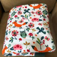Flannel Fleece Scandinavian Print Wildlife Animals Bunnies Owl Fox Hedgehog Fun Forest Friends Kids 