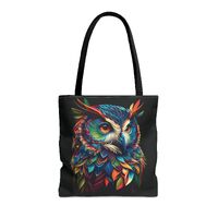 Colorful Owl Tote Bag for Bird Lover Owl Art Birdwatcher Gift for Birder Mother's Day Gift Natur