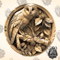 3D Owl Illusion: Laser Cut PNG File (Digital Download) Diode Laser, Wood Burn File