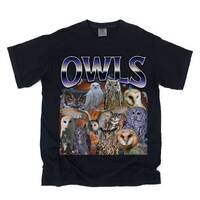 Owls Shirt, Rap Bootleg Shirt, 90s Aesthetic T-shirt, Owl T-shirt, Bird Nerds, Gift for Animal Lover