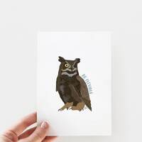 Be Flexible Mandy the Owl Art Print, Animal with Phrase, Celebrate Me Week Quote, CMW Camp Slogan Ar