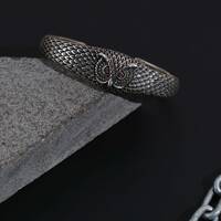 925 Sterling Silver Owl Design Men's Bracelet, Thick Bracelet, Personalized Bracelet, Gift For L