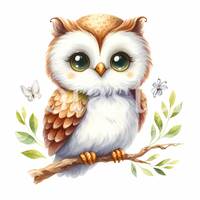 14 Cute owl clipart owl watercolor clipart cute watercolor aquarel owl baby owl gift for kids instan