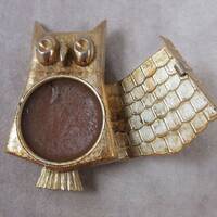 Vintage AVON Owl Perfume Brooch Pin - 1970s Jewelry - Broach
