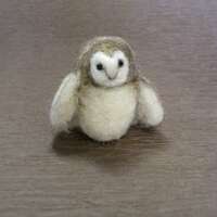 Needle Felted Animal, Barn Owl, Needle Felted Owl, small bird, Waldorf toy, miniatures, Original des