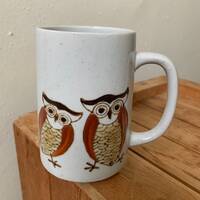 Speckled Owl Mug, Large, Vintage
