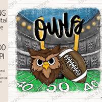 Owls Football PNG, Navy Owls Sublimation T-shirt design, Digital Download, DTF