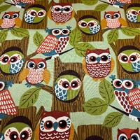 Woods Outdoor Cotton/ Owl Cotton/ Leaves/ Canada/ Quiting Cotton
