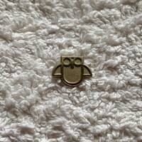 Vintage 1980s Owl Enamel Pin | Retro-Modern Stylized Owl Brooch | Classic Metal Night Owl Badge | Wi