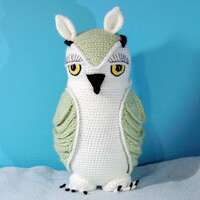 Great Horned Owl, handmade amigurumi crocheted stuffed animal, toy, doll, baby shower gift, new mom 