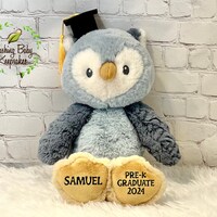 Personalized Pre-School Graduation Owl Plush, Custom Pre-K Stuffed Animal, Graduation Gift, Pre-Scho