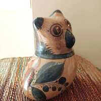 4.75 " Vintage Tonala Clay OWL ,Made in Mexico - Hand Painted