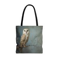 BARN OWL TOTE Bag (18 x 18), Fairycore Tote Bag, Fairycore Market Bag, Cottagecore Tote Bag, Cottage