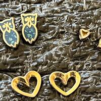 Mini Earrings Micro Mini Earrings Owls and Hearts   H651