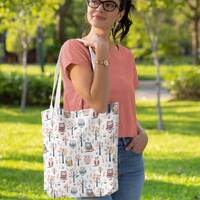Whimsical Woodland Owls Tote Bag - Choose from 3 Sizes & 2 Strap Colors - Perfect Mom Owl Gift, 