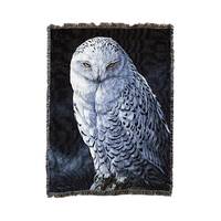 Snowy Owl - Jeremy Paul -Cotton Woven Blanket Throw - Made in The USA (72x54)