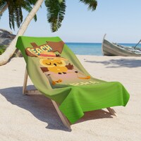 Zodiac Libra Scales Beach Towel Astrology Green Brown Owl and Sign Point the Way to the Shore Absorb
