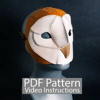 PDF Pattern Leather Barn Owl Mask