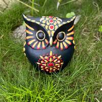 Mandala style Owl figurine