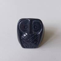 Super Cute Black Plastic Owl Ring