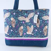 Night Owls Shoulder Bag Purse handbag Bird Celestial Floral tote