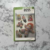 70s Toy Package Pattern, Doll, Owl, Dog, Clown, and Caterpillar Stuffed Toys Pattern, Scrappy Baby T