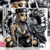 Spirit Animal Owl Tumbler Wrap 20oz - Animal Sublimation Design - Spiritual Sublimation - Tattooed G