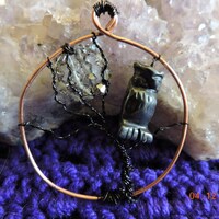 Owl Tree Of Life Pendant to Wear for Halloween/Samhain or Anytime of Year