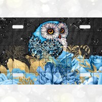 12in. Owl license plate digital download