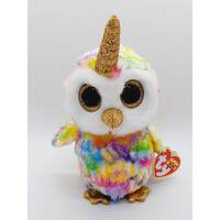 TY "Enchanted" the Colorful Owl Unicorn Beanie Boo Baby - Cute and Sassy!