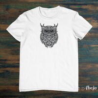 Cute Owl Women's Men's Unisex Cotton Tee Unique Print T-Shirt