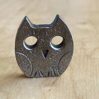 Handmade Owl and Cat Fidget Toy Coin- forged from steel