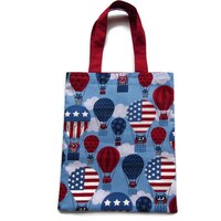 Patriotic Balloon and Owl Gift Bag, Owl Goodie Bag, Owl Favor Bag