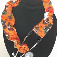 Owl Stethoscope Cover, Bats Scope Sleeve, Halloween Scrubs Accessories, Witches' Hats