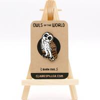 Barn Owl Enamel Pin Badge / Owls of the World Lapel Pin / Bird Jewellery