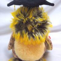 Vintage TY Beanie Baby SMARTEST OWL Class Of 2003 Graduate 6" Bean Bag Stuffed Animal Toy Beani