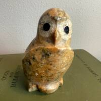 Small Vintage Marble Owl Figurine