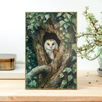 Tree Hollow Barn Owl Jigsaw Puzzle, 110/252/520/1014 Pcs, Kids Adults Puzzle, Bird Wall Decor, Bird 