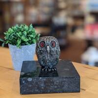 Victorian Owl Mustard Pot – Novelty Collectable, C.1880s Serving Decor
