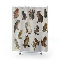 Owl Shower Curtain Vintage Gobilncore Decor Cool Shower Curtain Boho Shower Curtain Birds Showercurt