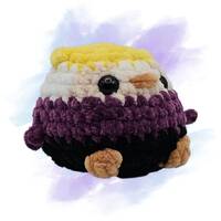 Owl Soft Toy, Pride Owl, Nonbinary Pride, Handmade Crochet, Bird Watcher Gift, Pride Gift