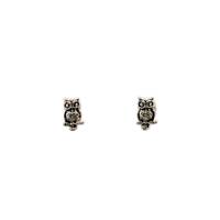 Tiny Sterling Silver Owl Earrings - Delicate Animal Jewelry